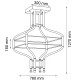 Lampa zwieszana ALHA S PREMIUM z pilotem czarna Antigo