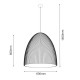 Lampa wisząca GANDRA short niska 60x30cm Antigo