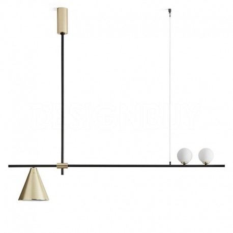 Lampa wisząca CRANE czarno-złota Aromas