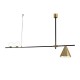 Lampa wisząca CRANE czarno-złota Aromas