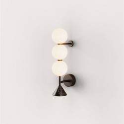 Kinkiet SOKO S Aromas czarny / czarny marmur