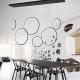 Lampa wisząca Ledowe Okręgi No.8 czarna 180cm Altavola