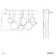Lampa wisząca Ledowe Okręgi No.8 czarna 180cm Altavola