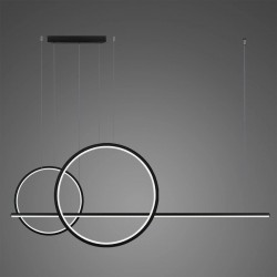 Lampa wisząca LINEA No.4 Φ60/40 cm czarna 4k Altavola Design