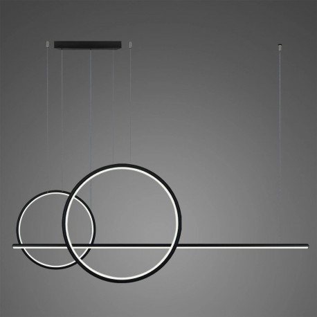 Lampa wisząca LINEA No.4 Φ60/40 cm czarna 4k Altavola Design