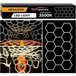 HEXAGON LED 297 x 515 cm 3500K aluminium, modułowy system oświetleniowy autogamma