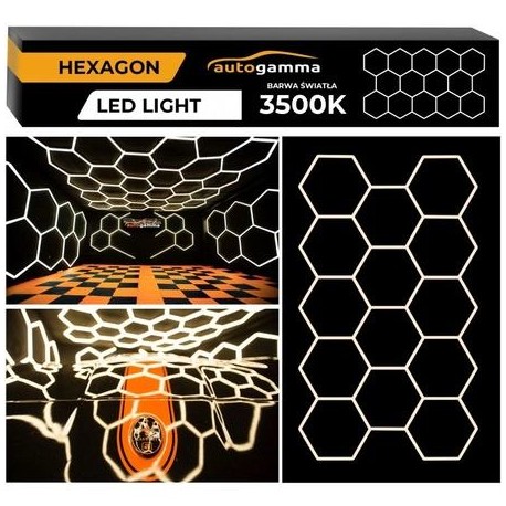 HEXAGON LED 297 x 515 cm 3500K aluminium, modułowy system oświetleniowy autogamma