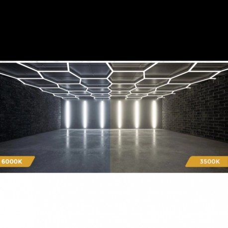 HEXAGON LED 243 x 483 cm 3500K aluminium, modułowy system oświetleniowy autogamma