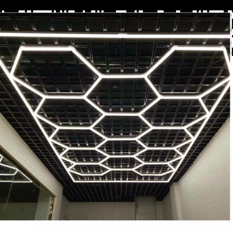 HEXAGON LED 243 x 483 cm 3500K aluminium, modułowy system oświetleniowy autogamma