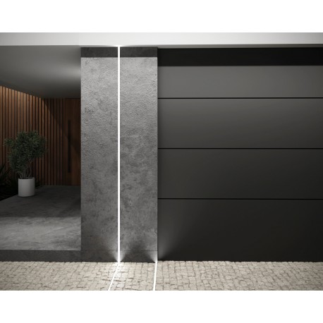 Gotowa oprawa LED ścienna IP68 IK08 – linia światła zoomLED® AQU srebrna