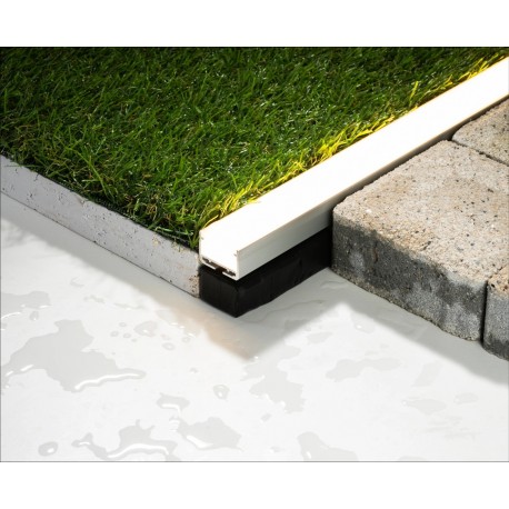 Gotowa oprawa LED ścienna IP68 IK08 – linia światła zoomLED® AQU srebrna