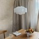 Eklektyczna szklana lampa wisząca Mémoire Embassy Interiors mosiądz
