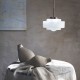 Eklektyczna szklana lampa wisząca Mémoire Embassy Interiors mosiądz