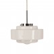 Eklektyczna szklana lampa wisząca Mémoire Embassy Interiors mosiądz