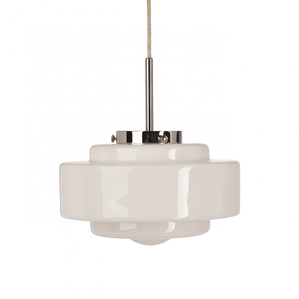 Eklektyczna szklana lampa wisząca Mémoire Embassy Interiors mosiądz