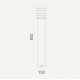 Lampa słupkowa Alta 85cm (drewno)