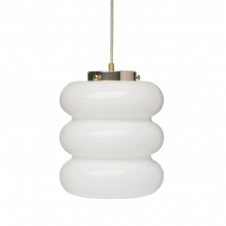 Eklektyczna szklana lampa wisząca Mémoire Embassy Interiors mosiądz