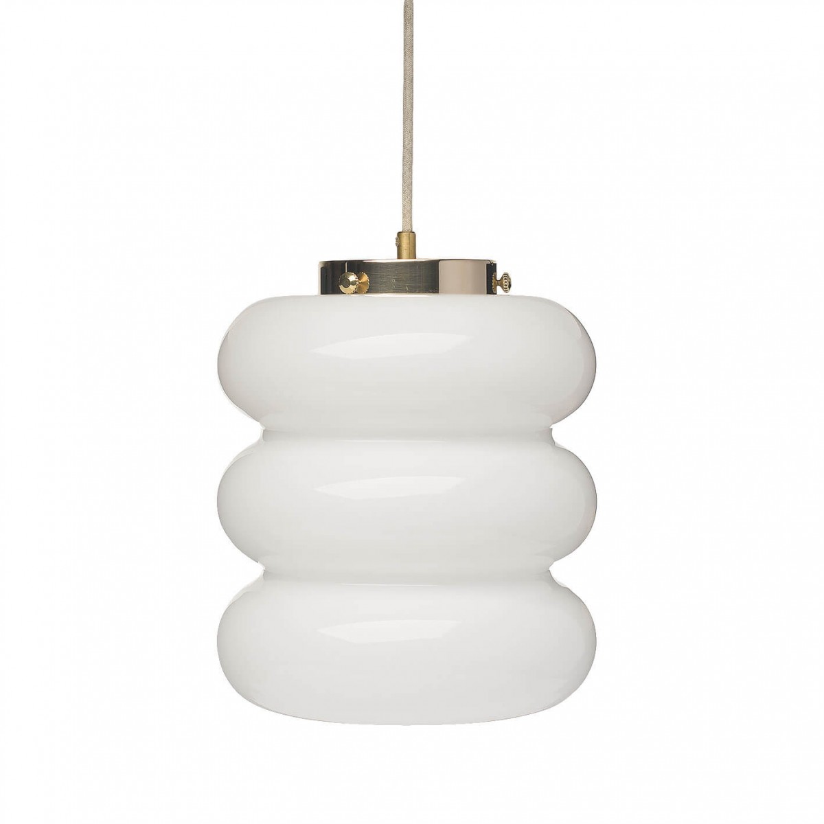 Eklektyczna szklana lampa wisząca Mémoire Embassy Interiors mosiądz