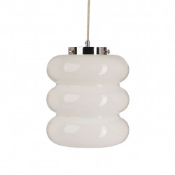 Eklektyczna szklana lampa wisząca Mémoire Embassy Interiors mosiądz