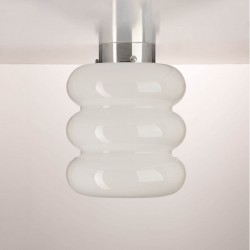 Eklektyczna szklana lampa wisząca Mémoire Embassy Interiors mosiądz