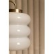 Eklektyczna szklana lampa wisząca Mémoire Embassy Interiors mosiądz