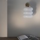 Eklektyczna szklana lampa wisząca Mémoire Embassy Interiors mosiądz