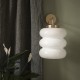 Eklektyczna szklana lampa wisząca Mémoire Embassy Interiors mosiądz