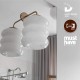 Eklektyczna szklana lampa wisząca Mémoire Embassy Interiors mosiądz