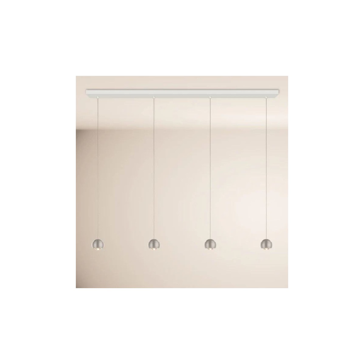 S.LUCE BEAM LED 160 cm – lampa wisząca 4‑płomienna, ściemniana, 3000K