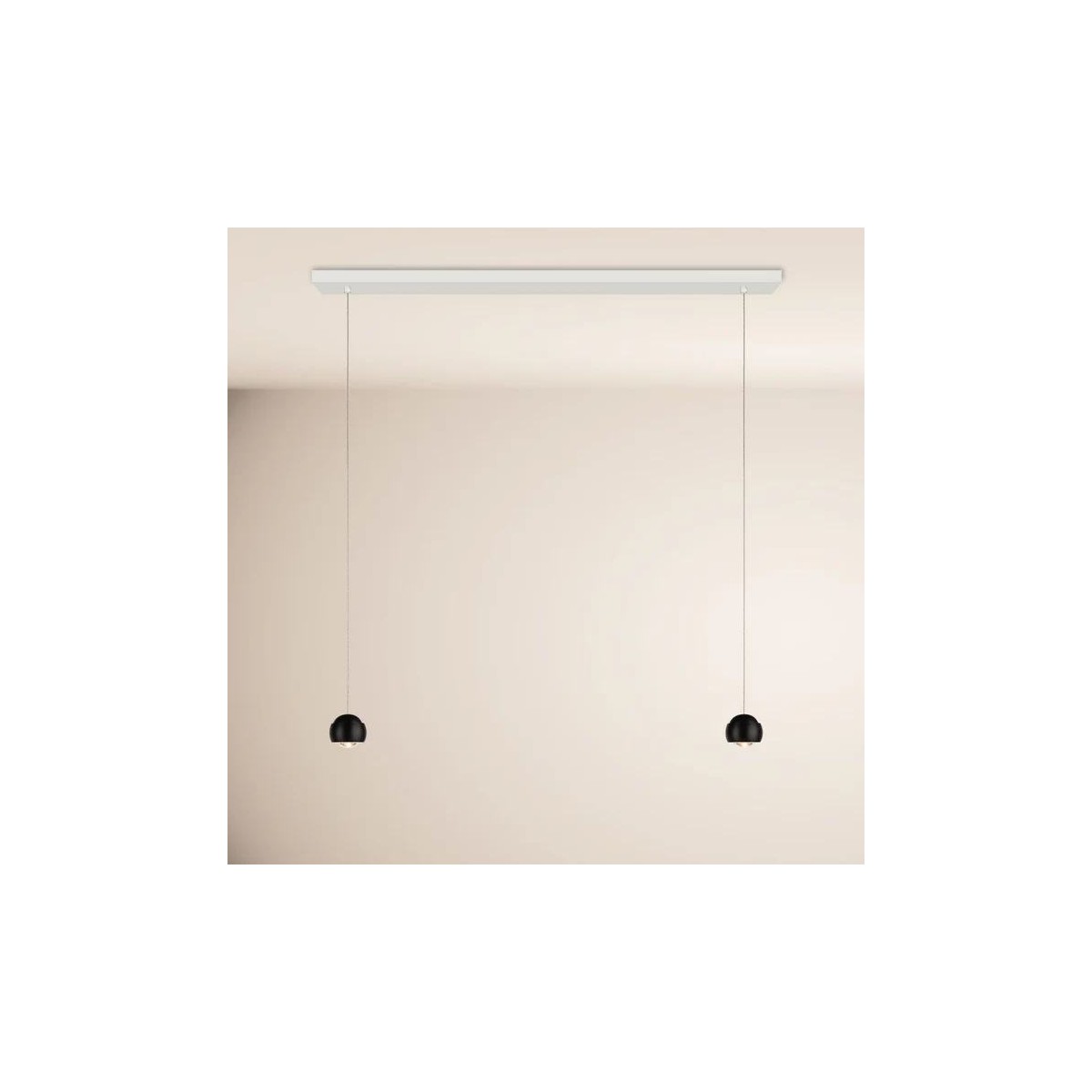 S.LUCE BEAM LED 120 cm – lampa wisząca 2‑płomienna, ściemniana, 3000K