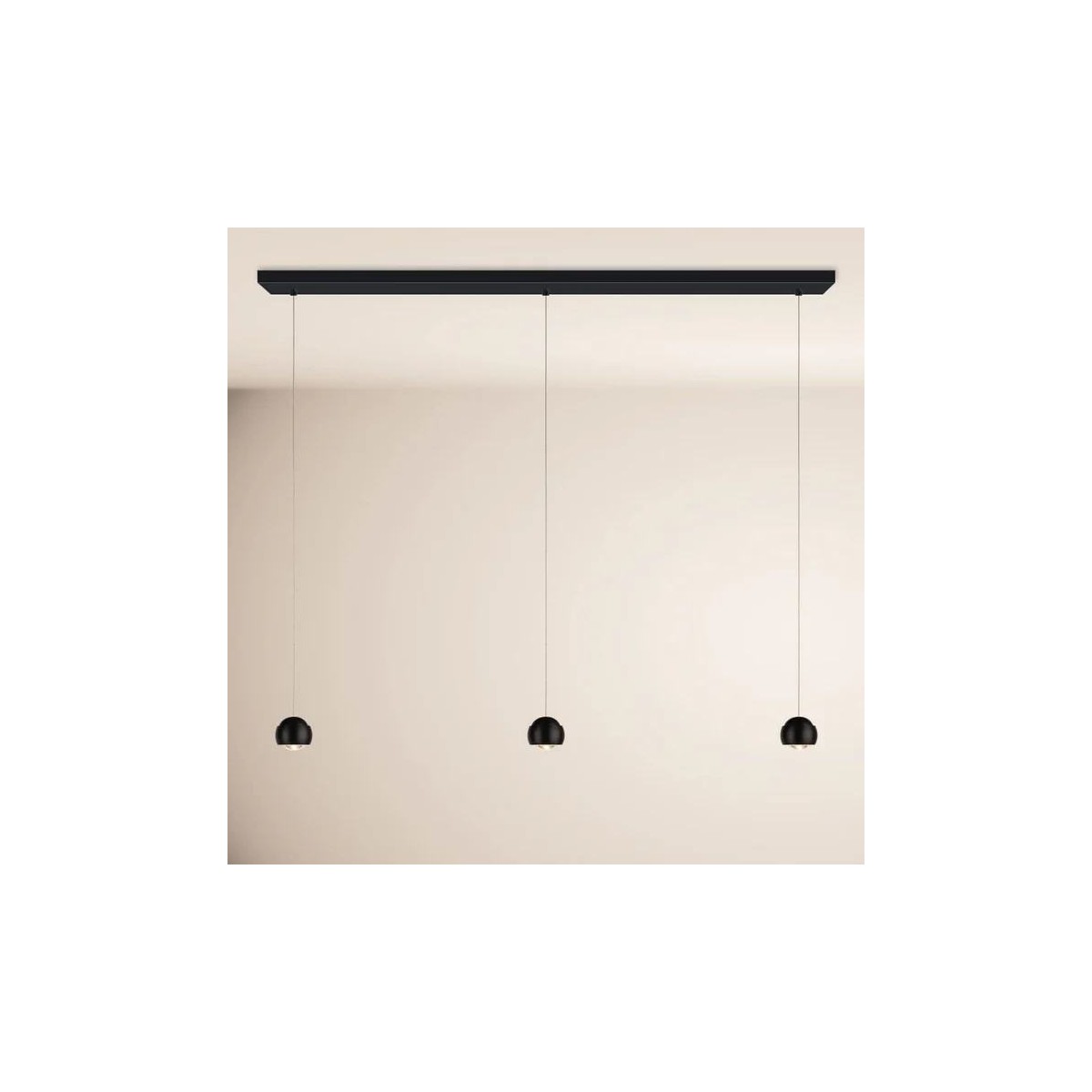 S.LUCE BEAM LED 120 cm – lampa wisząca 3‑płomienna, ściemniana, 3000K