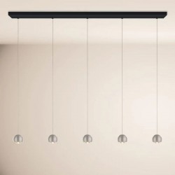 S.LUCE BEAM LED 160 cm – lampa wisząca 5‑płomienna, ściemniana, 3000K