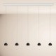 S.LUCE BEAM LED 160 cm – lampa wisząca 5‑płomienna, ściemniana, 3000K