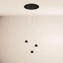 S.LUCE BEAM LED – lampa wisząca 5‑płomienna, ściemniana.