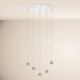 S.LUCE BEAM LED – lampa wisząca 5‑płomienna, ściemniana.
