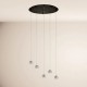 S.LUCE BEAM LED – lampa wisząca 5‑płomienna, ściemniana.