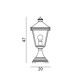 Lampa słupkowa London 47cm