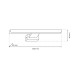 Milagro Kinkiet SHINE BLACK 60cm 13,8W LED